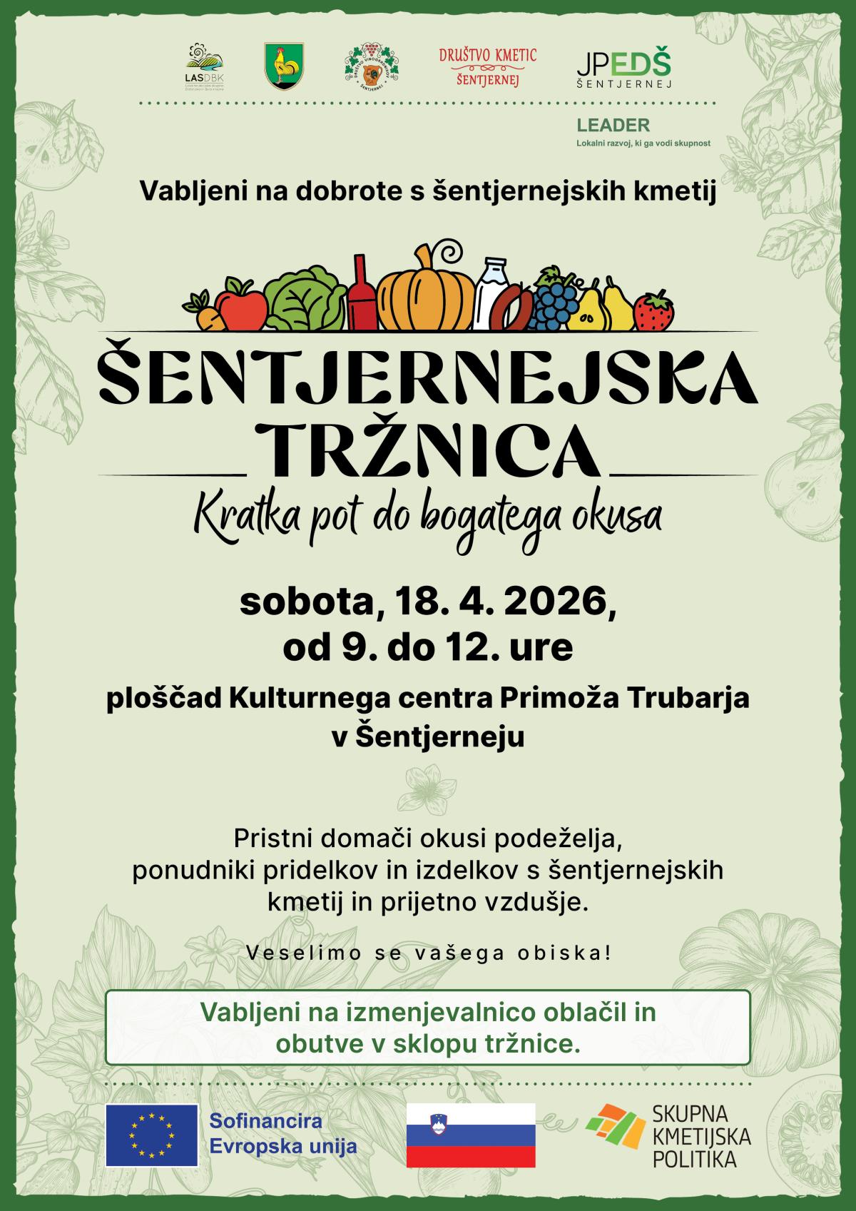 Obcina Sentjernej_Sentjernejska trznica_oglas_A4_april_2026